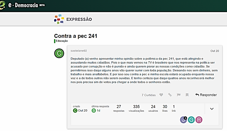 Opções de interações simples na ferramenta Expressão